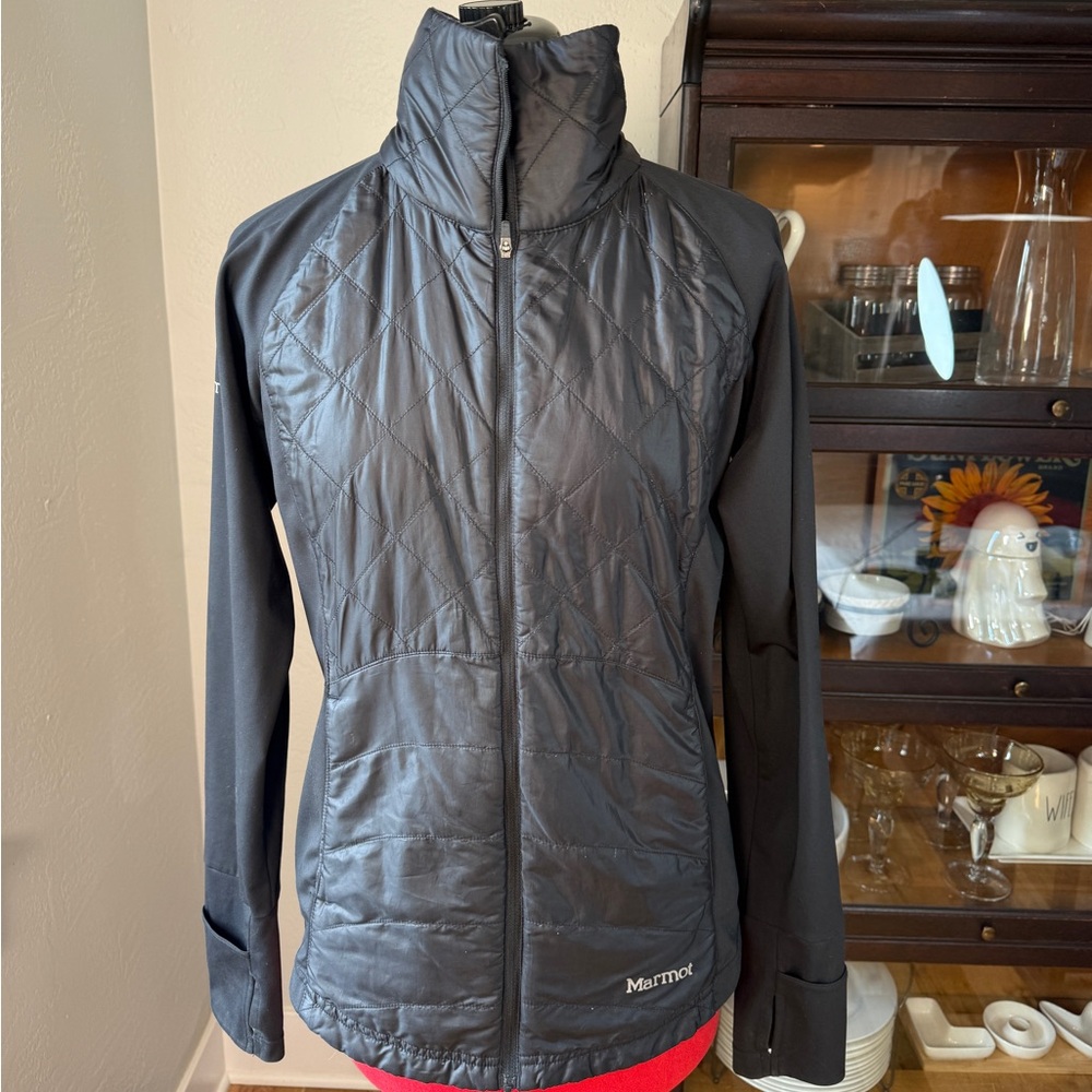 Marmot Women’s Black Hybrid Quilted Insulated Full Zip Jacket Size M